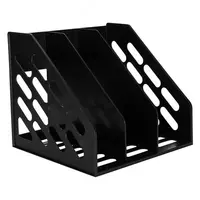 Лоток для документов "Deli" 3 отдела (Арт. - 9830) Черный