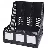 Лоток для документов "Deli" 3 отдела (Арт. - 9833) Черный - 75 000 сум