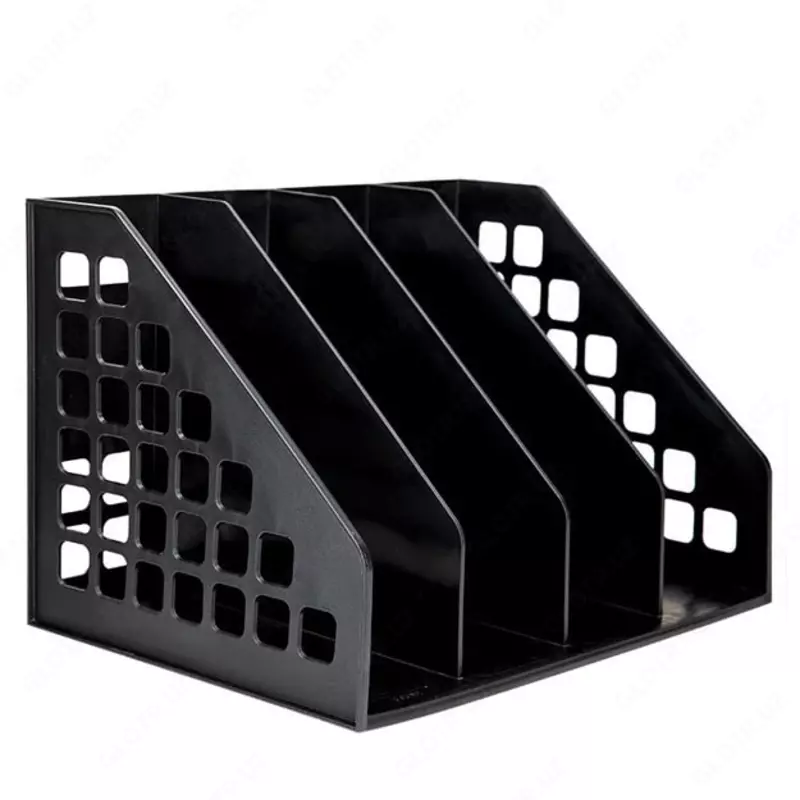 Лоток для документов "Deli" 4 отдела (Арт. - 9840) Черный