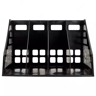 Лоток для документов "Deli" 4 отдела (Арт. - 9840) Черный