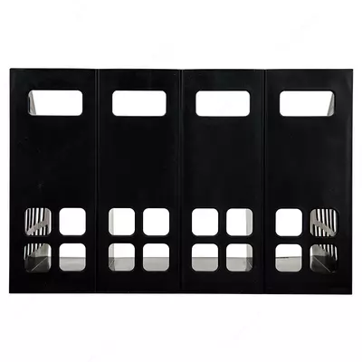 Лоток для документов "Deli" 4 отдела (Арт. - 9840) Черный