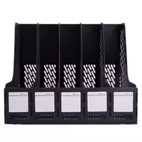 Лоток для документов "Deli" 5 отделов (Арт. - 9838) Черный