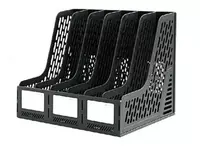 Лоток для документов "Deli" 6 отделов (Арт. - 9839) Черный