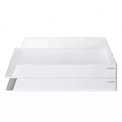 2-darajali "Nusign" gorizontal hujjat laganda (Art.-021-NS-wt) Oq