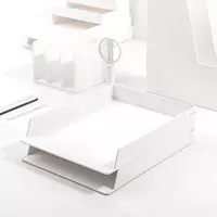 120 000 сум Горизонтальный Лоток для документов Deli "Nusign" 2-х ярусный (Арт. - 021-NS-wt) Белый