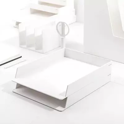 2-darajali "Nusign" gorizontal hujjat laganda (Art.-021-NS-wt) Oq