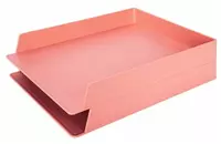 Горизонтальный лоток для документов Deli "Nusign" 2-х ярусный (Арт. - 021-NS-rd) Красный