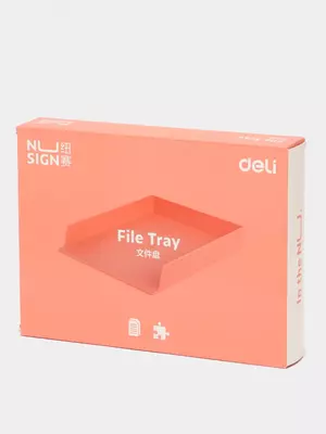 Горизонтальный лоток для документов Deli "Nusign" 2-х ярусный (Арт. - 021-NS-rd) Красный