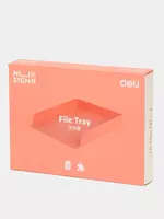 120 000 сум Горизонтальный лоток для документов Deli "Nusign" 2-х ярусный (Арт. - 021-NS-rd) Красный