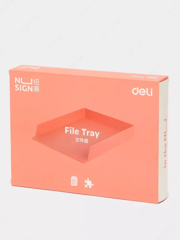 Горизонтальный лоток для документов Deli "Nusign" 2-х ярусный (Арт. - 021-NS-rd) Красный