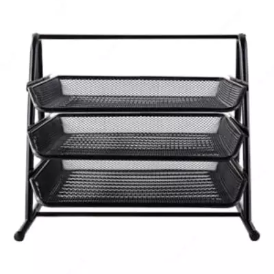 Gorizontal hujjat tagligi "Deli" 3 qavatli (Ref. - 9181) Qora