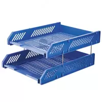 Горизонтальный лоток для документов "Deli" 2-х ярусный (Арт. - 9208) Синий - 70 000 сум