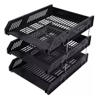 Горизонтальный лоток для документов "Deli" 3-х ярусный (Арт. - 9209) Ассортимент