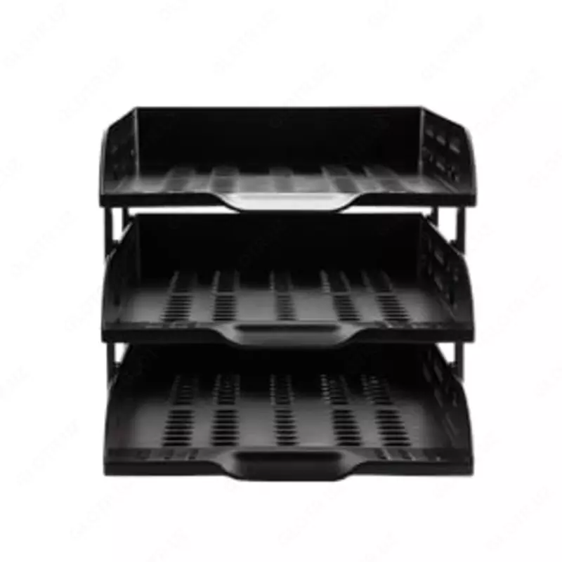 Горизонтальный лоток для документов "Deli" 3-х ярусный (Арт. - 9215) Ассортимент