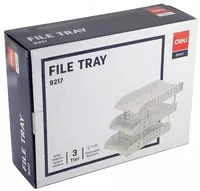 124 500 сум Горизонтальный лоток для документов "Deli" 3-х ярусный (Арт. - 9217) Серый