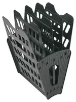 Лоток-веер для документов "Стамм" 5 секций (Арт. - ЛТ91) Черный