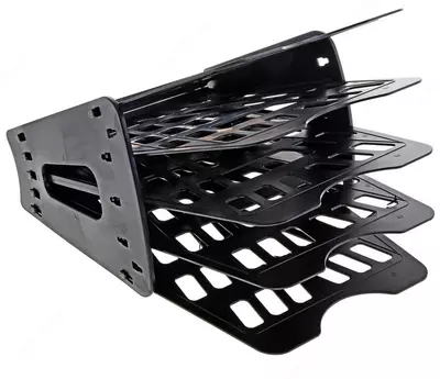 Лоток-веер для документов "Стамм" 5 секций (Арт. - ЛТ91) Черный