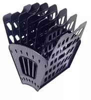 Лоток-веер для документов "Стамм" 7 секций (Арт. - ЛТ41) Черный