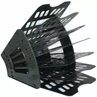 Лоток-веер для документов "Стамм" 7 секций (Арт. - ЛТ41) Черный - 99 000 сум