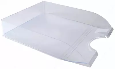 Горизонтальный лоток для документов Стамм "Дельта" (Арт. - ЛТ652) Прозрачный