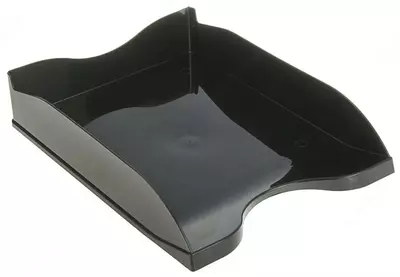 Горизонтальный лоток для документов Стамм  Горизонтальный лоток для документов Стамм "Люкс" 1 отдел (Арт. - ОФ888) Черный