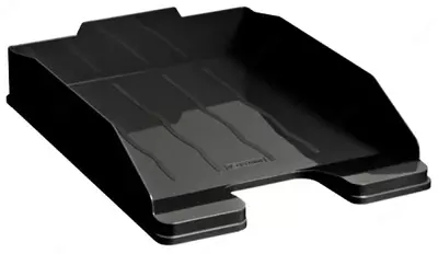 Горизонтальный лоток для документов Стамм "Эксперт" 1 отдел (Арт. - ОФ444) Черный
