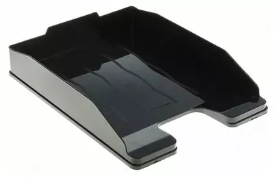 Горизонтальный лоток для документов Стамм "Эксперт" 1 отдел (Арт. - ОФ444) Черный
