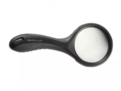 Kattalashtiruvchi lupa "Deli" x3 D50 mm (Art. - 9094) Qora/kulrang