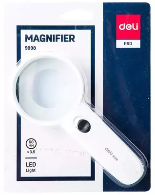 Kattalashtiruvchi lupa "Deli" x3,5 D60 mm (Art. - 9098) Oq