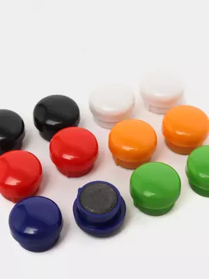 Упаковка цветных магнитов для белой доски "Deli" 15 мм (Арт. - 7823) 12 шт.