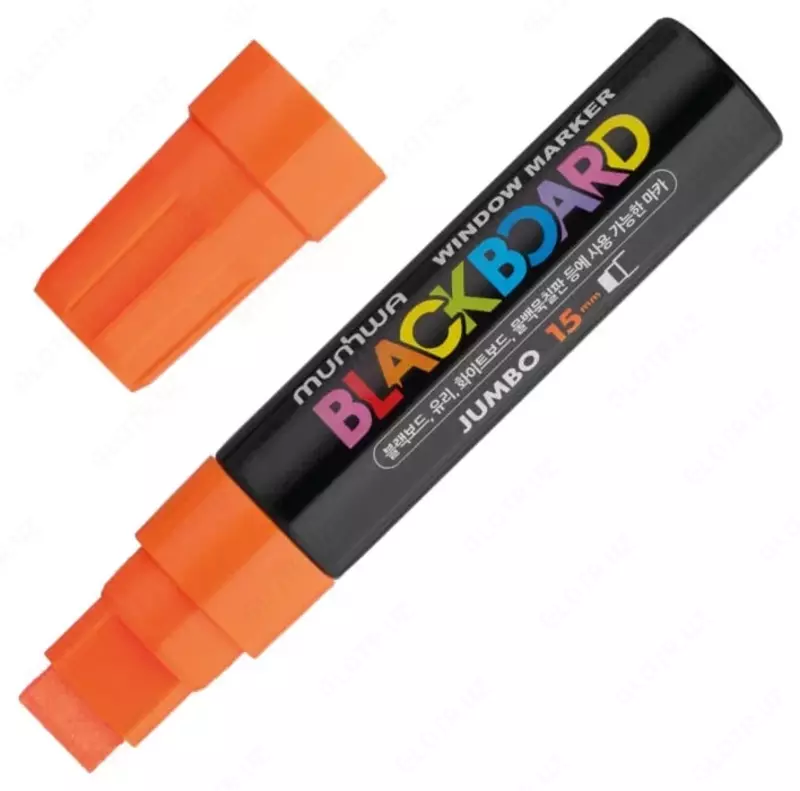 Меловой маркер MunHwa "Black Board Jumbo" (Арт.- JBM15-11) Оранжевый