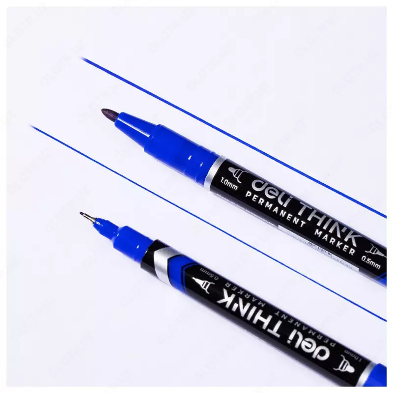 Doimiy marker Deli "Think" 2 tomonlama (Art.- 211-BL-U) Moviy