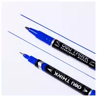 Перманентный маркер Deli "Think" 2-х сторонний (Арт.- 211-BL-U) Синий