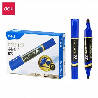 Doimiy marker "Deli" 2 tomonlama (Art.- 72-BL-EU) Moviy