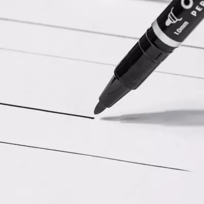 Doimiy marker Deli "Think" 2 tomonlama (Art.- 211-BK-U) Qora