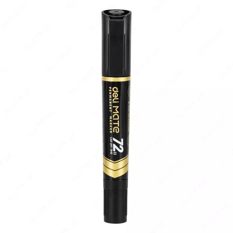 Перманентный маркер "Deli" 2-х сторонний (Арт.- 72-BK-EU) Черный