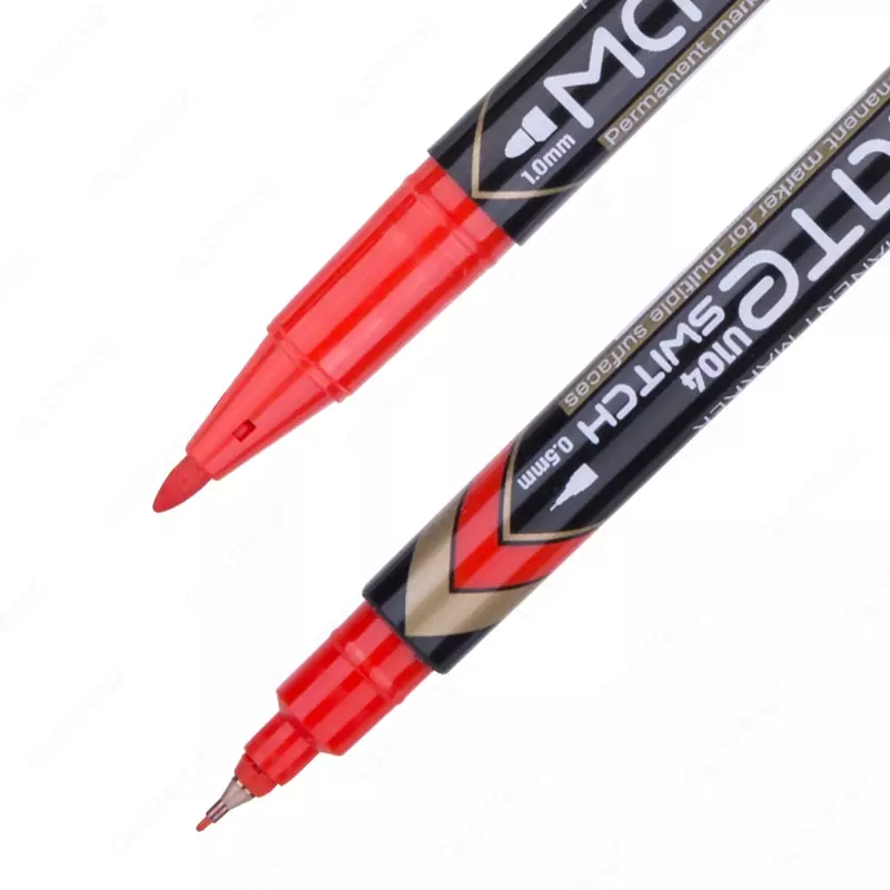 Перманентный маркер Deli "Маtе" 2-х сторонний (Арт.- 10440-EURD) Красный