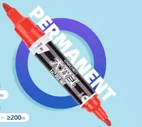 Doimiy marker "Deli" 2 tomonlama (m.- 555-ESrd) Qizil - 4 900 so'm