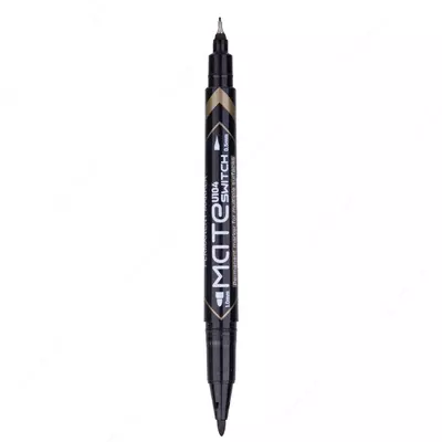 Перманентный маркер Deli "Маtе" 2-х сторонний (Арт.- 10420-EUBK) Черный