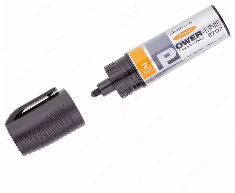 Маркер перманентный промышленный "Line Plus" 7 мм (Арт.- PER-2707) Черный