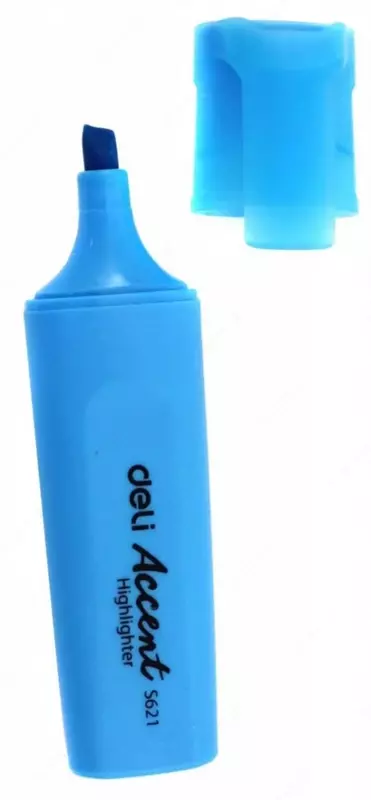 Маркер - текстовыделитель Deli "Accent" 1-5 мм (Арт.- 621-Sbl) Голубой