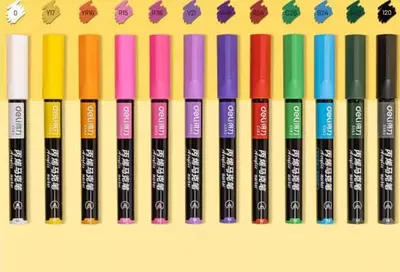 Набор акриловых маркеров Deli "Paint" 12 шт. (Арт.- 583-S)