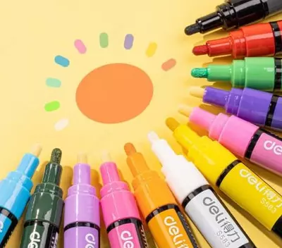 Набор акриловых маркеров Deli "Paint" 12 шт. (Арт.- 583-S)