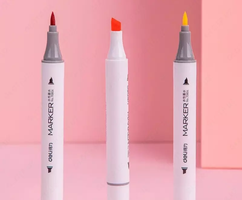 "Deli" eskiz markerlari to'plami 12 dona. (70804-12-modda)