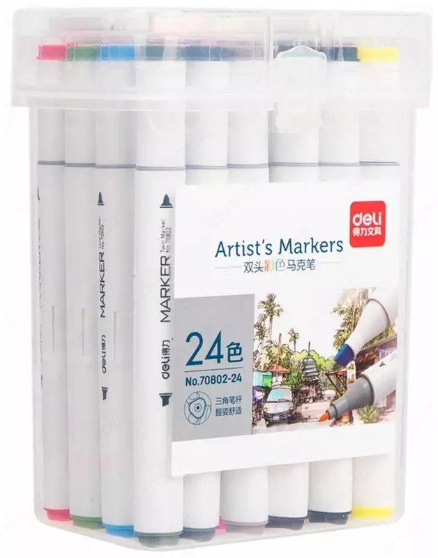 Набор скетчмаркеров "Deli" 24 шт. (Арт.- 70802-24)