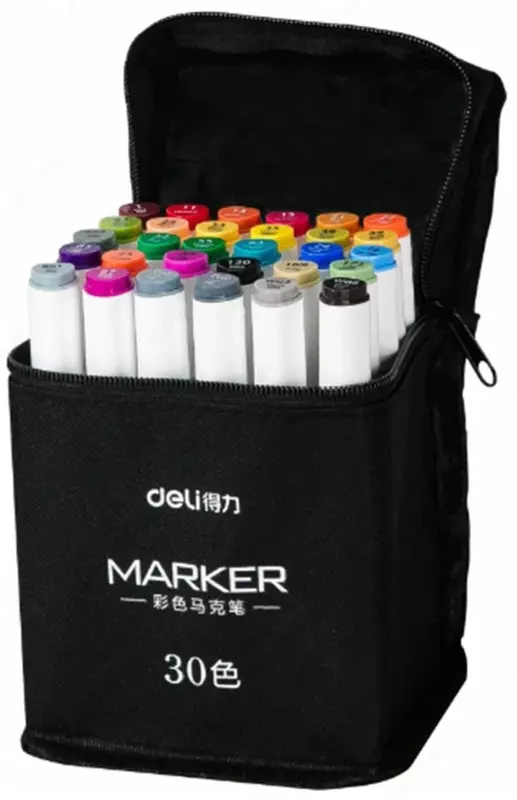 "Deli" eskiz markerlari to'plami 30 dona. (- 70807-30-modda)