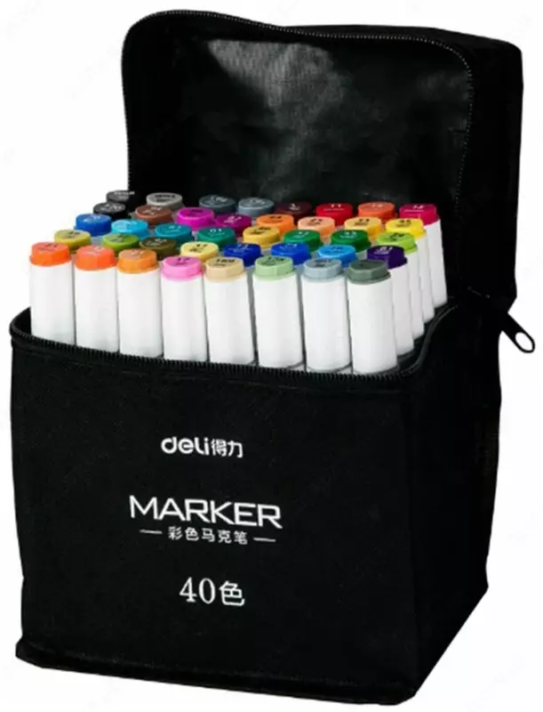 "Deli" eskiz markerlari to'plami 40 dona. (m.- 70807-40)
