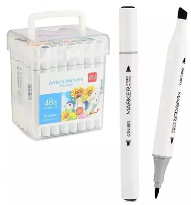 "Deli" eskiz markerlari to'plami 48 dona. (70804-48-moddalar)