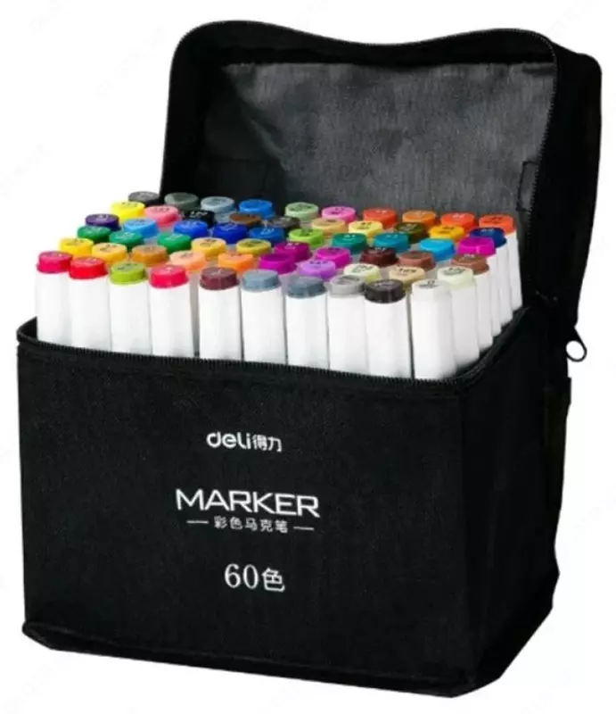 "Deli" eskiz markerlari to'plami 60 dona. (70807-60-modda)