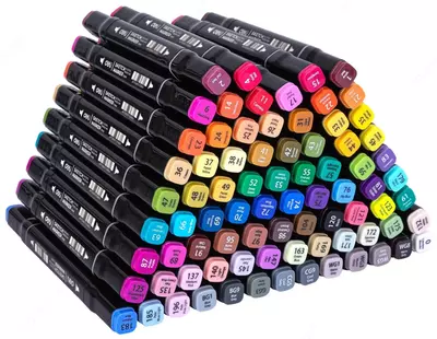 "Deli" eskiz markerlari to'plami 80 dona. (70806-80-moddalar)